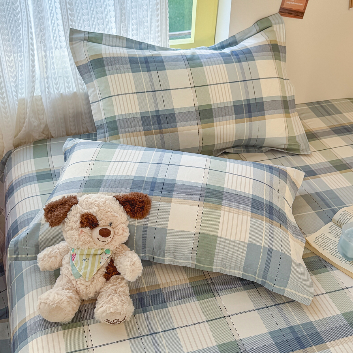 91家纺网 家纺一手货源 找家纺 尚帛 2026新款全棉品质喷气印花爆款四件套 多规格套件 单品系列-单床单 格兰德-蓝