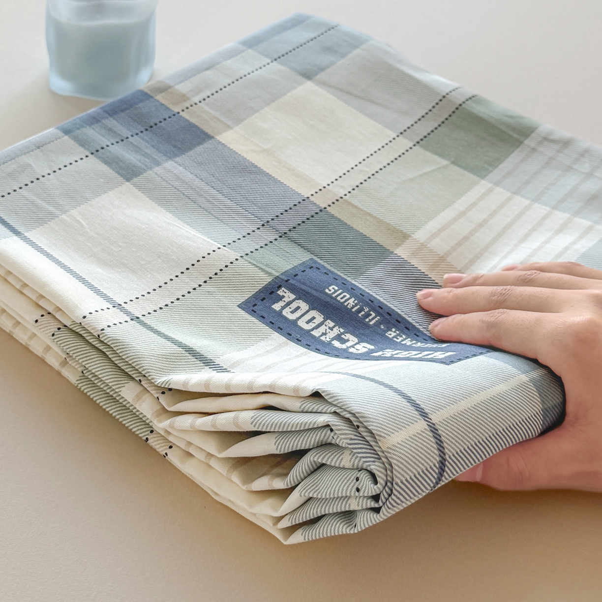 91家纺网 家纺一手货源 找家纺 尚帛 2026新款全棉品质喷气印花爆款四件套 多规格套件 单品系列-单床单 格兰德-蓝