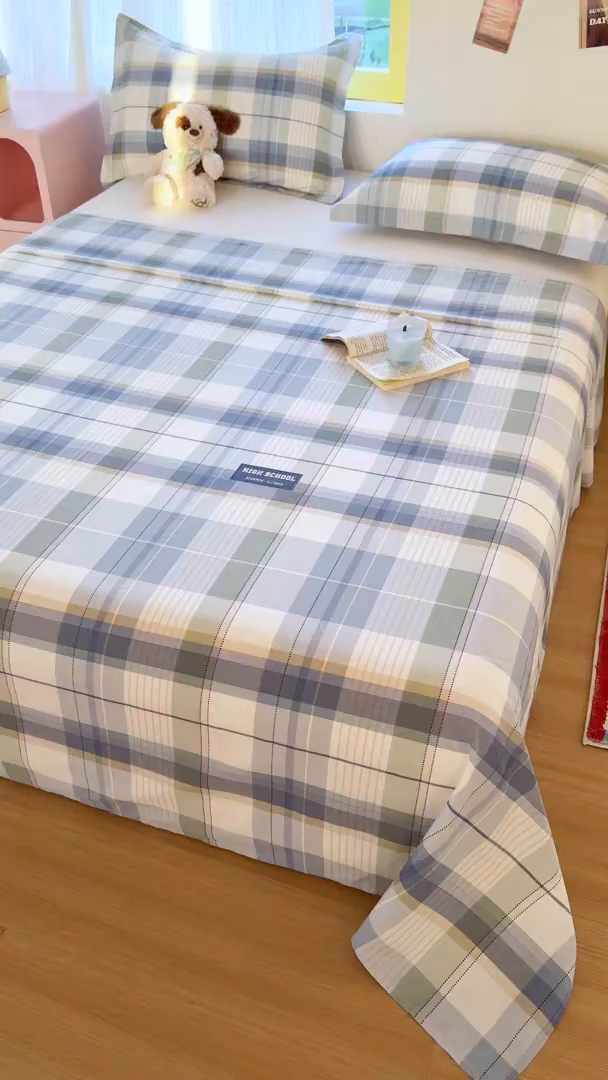 91家纺网 家纺一手货源 找家纺 尚帛 2026新款全棉品质喷气印花爆款四件套 多规格套件 单品系列-单床单 格兰德-蓝