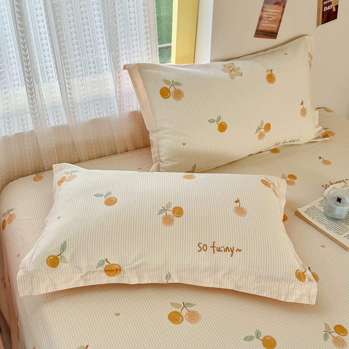 91家纺网 家纺一手货源 找家纺 尚帛 2026新款全棉品质喷气印花爆款四件套 多规格套件 单品系列-单床单 欢乐碰碰熊