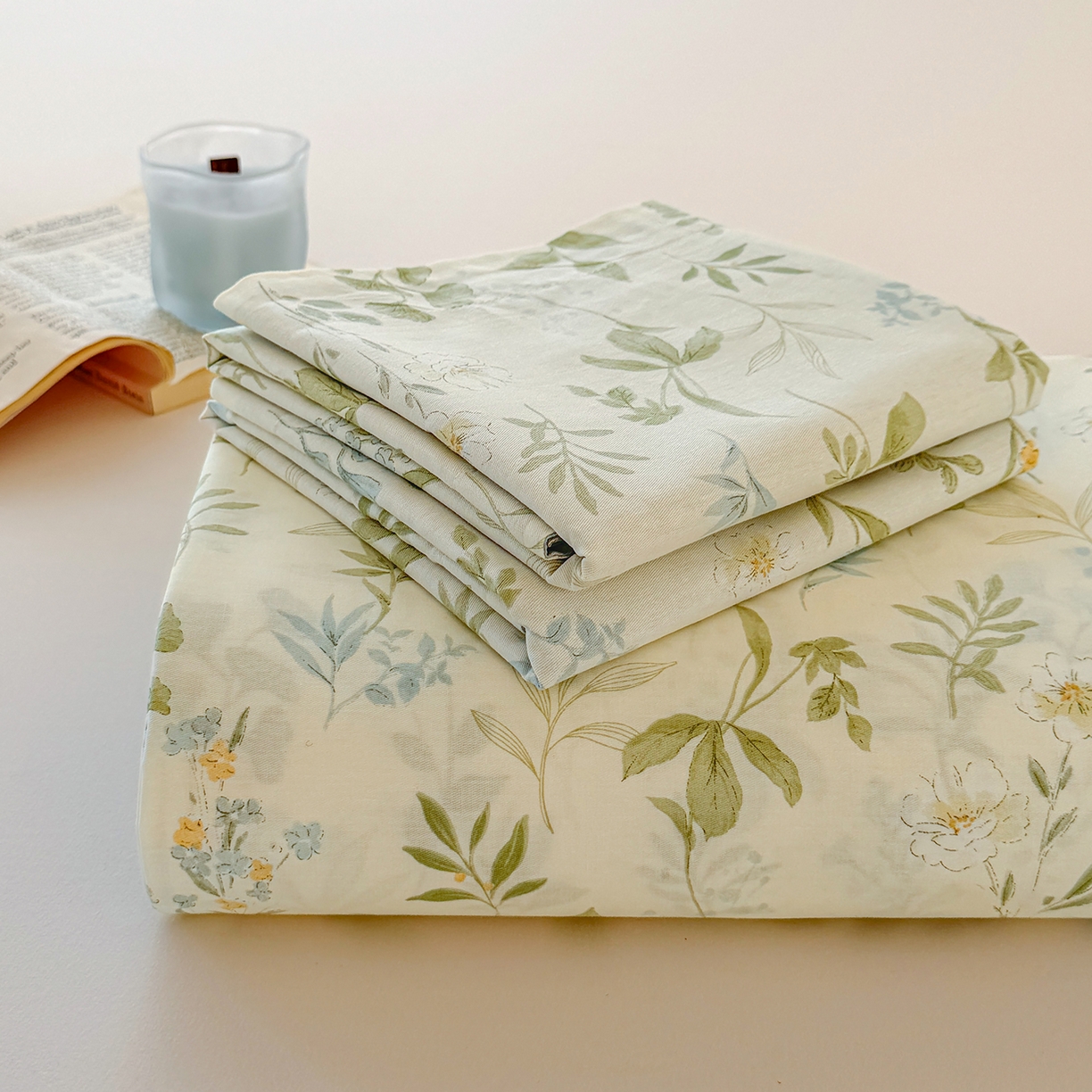 91家纺网 家纺一手货源 找家纺 尚帛 2026新款全棉品质喷气印花爆款四件套 多规格套件 单品系列-单床单 浅草繁花