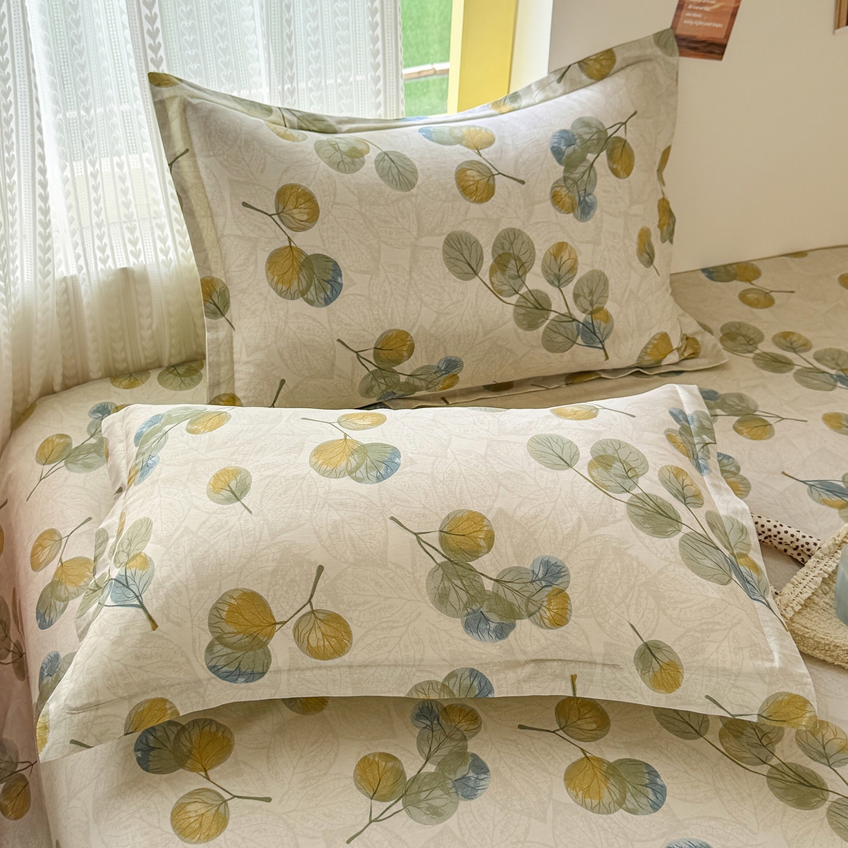 91家纺网 家纺一手货源 找家纺 尚帛 2026新款全棉品质喷气印花爆款四件套 多规格套件 单品系列-单床单 秋飘铃