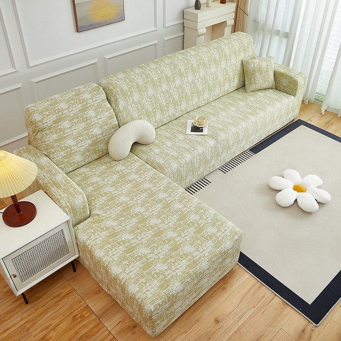 91家纺网 家纺一手货源 找家纺 （总）丝绮鹿 2025新款仿麻雪尼尔松紧款沙发套-流景（贵妃图）