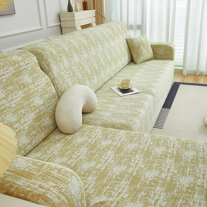 91家纺网 家纺一手货源 找家纺 （总）丝绮鹿 2025新款仿麻雪尼尔松紧款沙发套-流景（贵妃图）