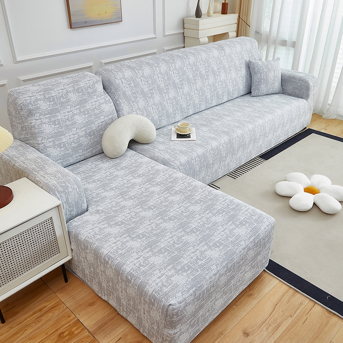 91家纺网 家纺一手货源 找家纺 （总）丝绮鹿 2025新款仿麻雪尼尔松紧款沙发套-流景（贵妃图）