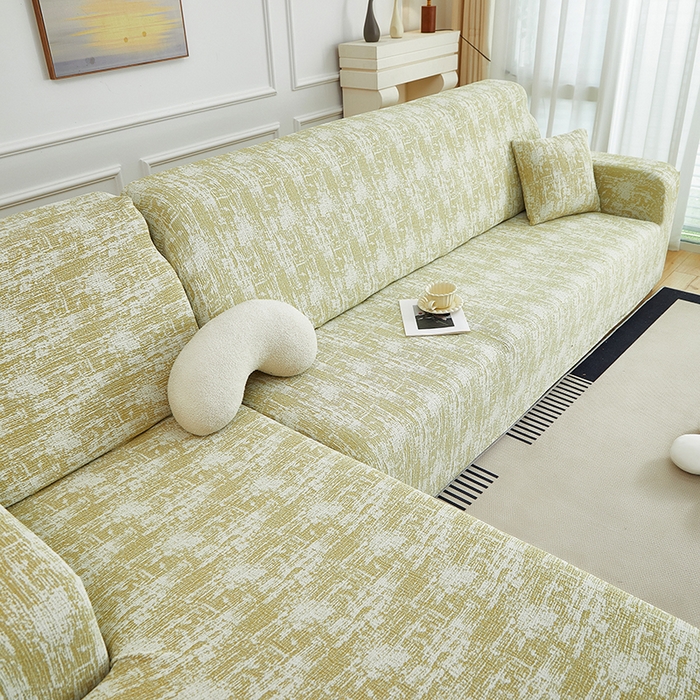 91家纺网 家纺一手货源 找家纺 （总）丝绮鹿 2025新款仿麻雪尼尔松紧款沙发套-流景（贵妃图）