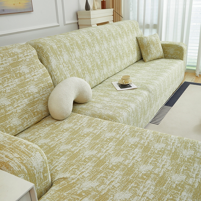 91家纺网 家纺一手货源 找家纺 （总）丝绮鹿 2025新款仿麻雪尼尔松紧款沙发套-流景（贵妃图）