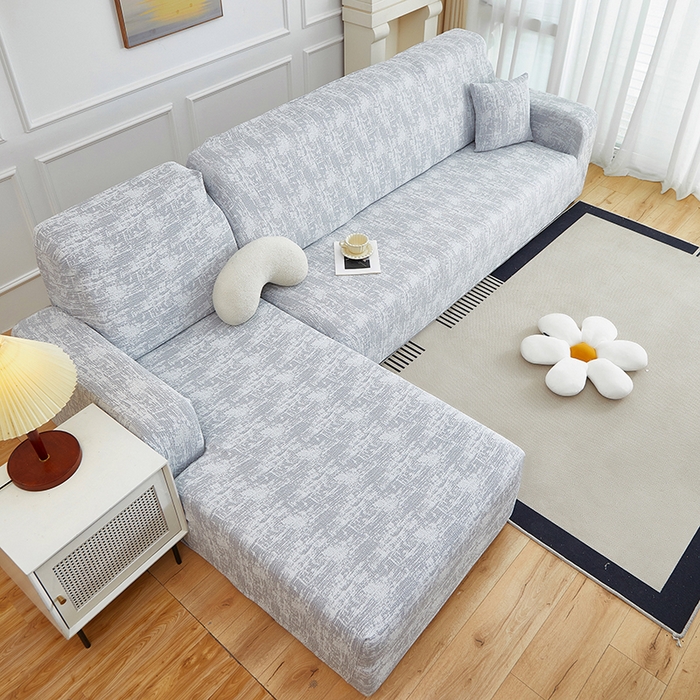 91家纺网 家纺一手货源 找家纺 丝绮鹿 2025新款仿麻雪尼尔松紧款沙发套-流景（贵妃图） 流景-星空灰