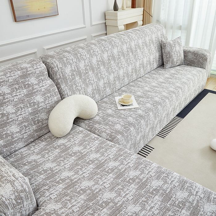 91家纺网 家纺一手货源 找家纺 丝绮鹿 2025新款仿麻雪尼尔松紧款沙发套-流景（贵妃图） 流景-黑棕色