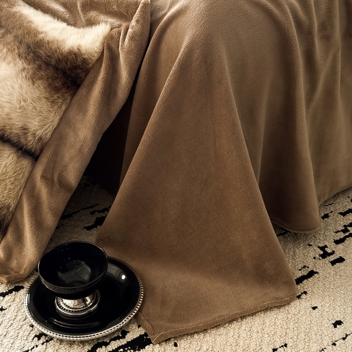 91家纺网 家纺一手货源 找家纺 九花鹿 2025新款宽边水貂绒皮草绒四件套 水貂绒-佩兹利