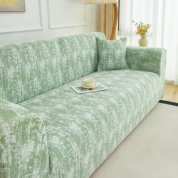 91家纺网 家纺一手货源 找家纺 （总）丝绮鹿 2025新款仿麻雪尼尔沙发套松紧款-流景系列（三人图）