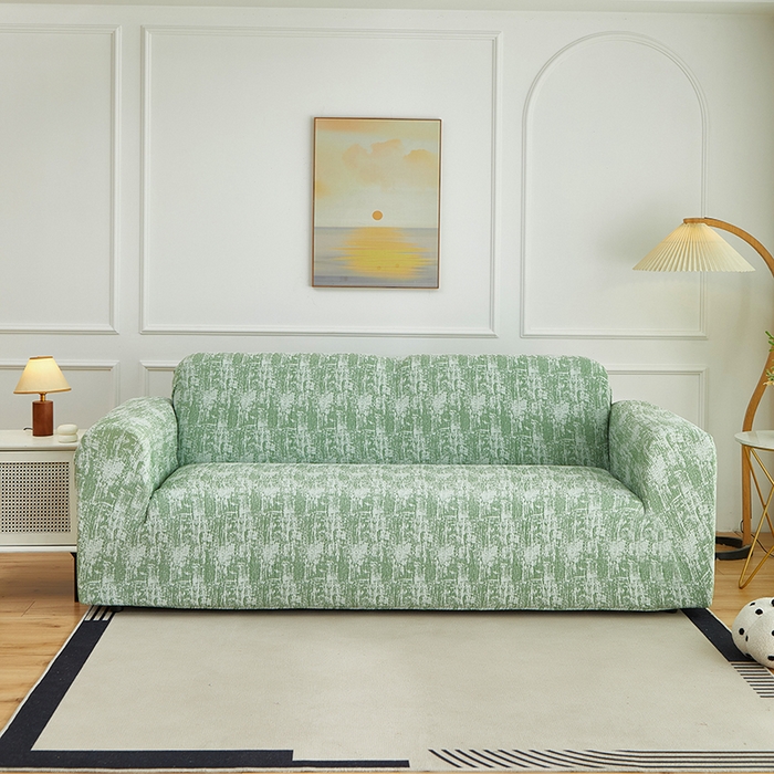 91家纺网 家纺一手货源 找家纺 （总）丝绮鹿 2025新款仿麻雪尼尔沙发套松紧款-流景系列（三人图）