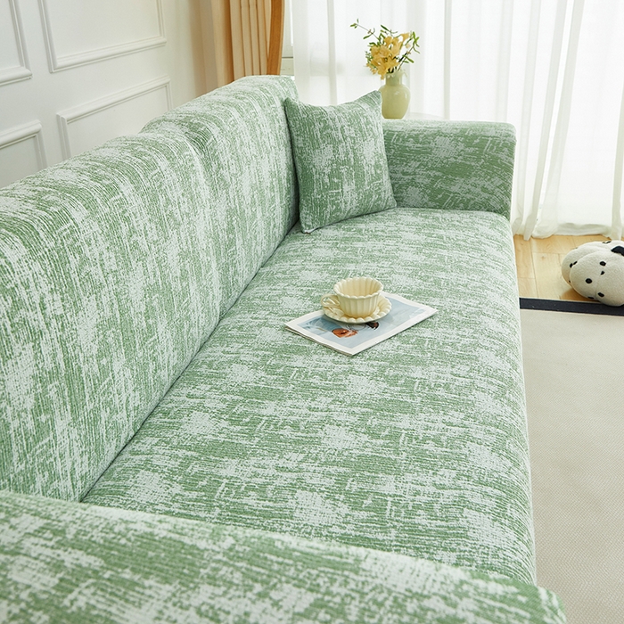 91家纺网 家纺一手货源 找家纺 （总）丝绮鹿 2025新款仿麻雪尼尔沙发套松紧款-流景系列（三人图）