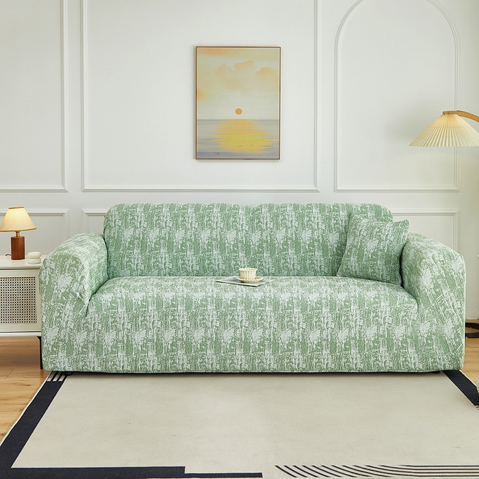 91家纺网 家纺一手货源 找家纺 （总）丝绮鹿 2025新款仿麻雪尼尔沙发套松紧款-流景系列（三人图）