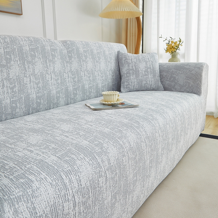 91家纺网 家纺一手货源 找家纺 丝绮鹿 2025新款仿麻雪尼尔沙发套松紧款-流景系列（三人图） 流景-星空灰