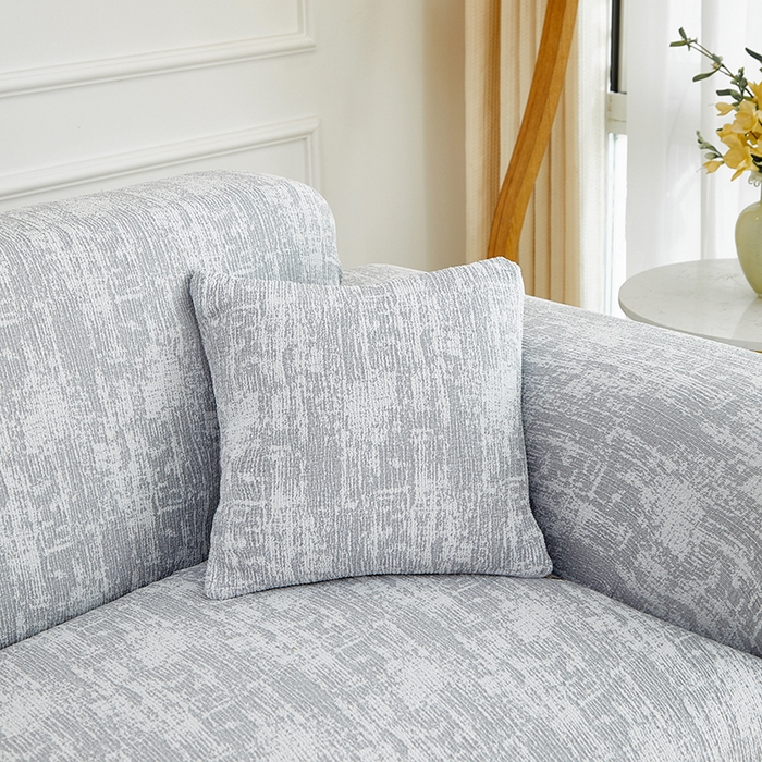 91家纺网 家纺一手货源 找家纺 丝绮鹿 2025新款仿麻雪尼尔沙发套松紧款-流景系列（三人图） 流景-星空灰