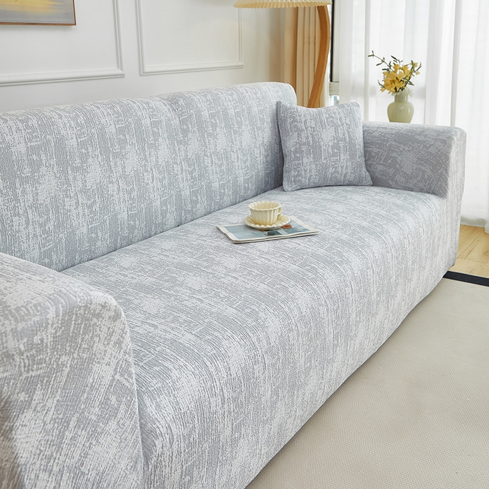 91家纺网 家纺一手货源 找家纺 丝绮鹿 2025新款仿麻雪尼尔沙发套松紧款-流景系列（三人图） 流景-星空灰