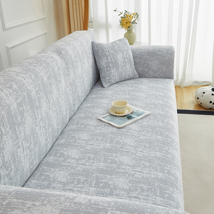 91家纺网 家纺一手货源 找家纺 丝绮鹿 2025新款仿麻雪尼尔沙发套松紧款-流景系列（三人图） 流景-星空灰
