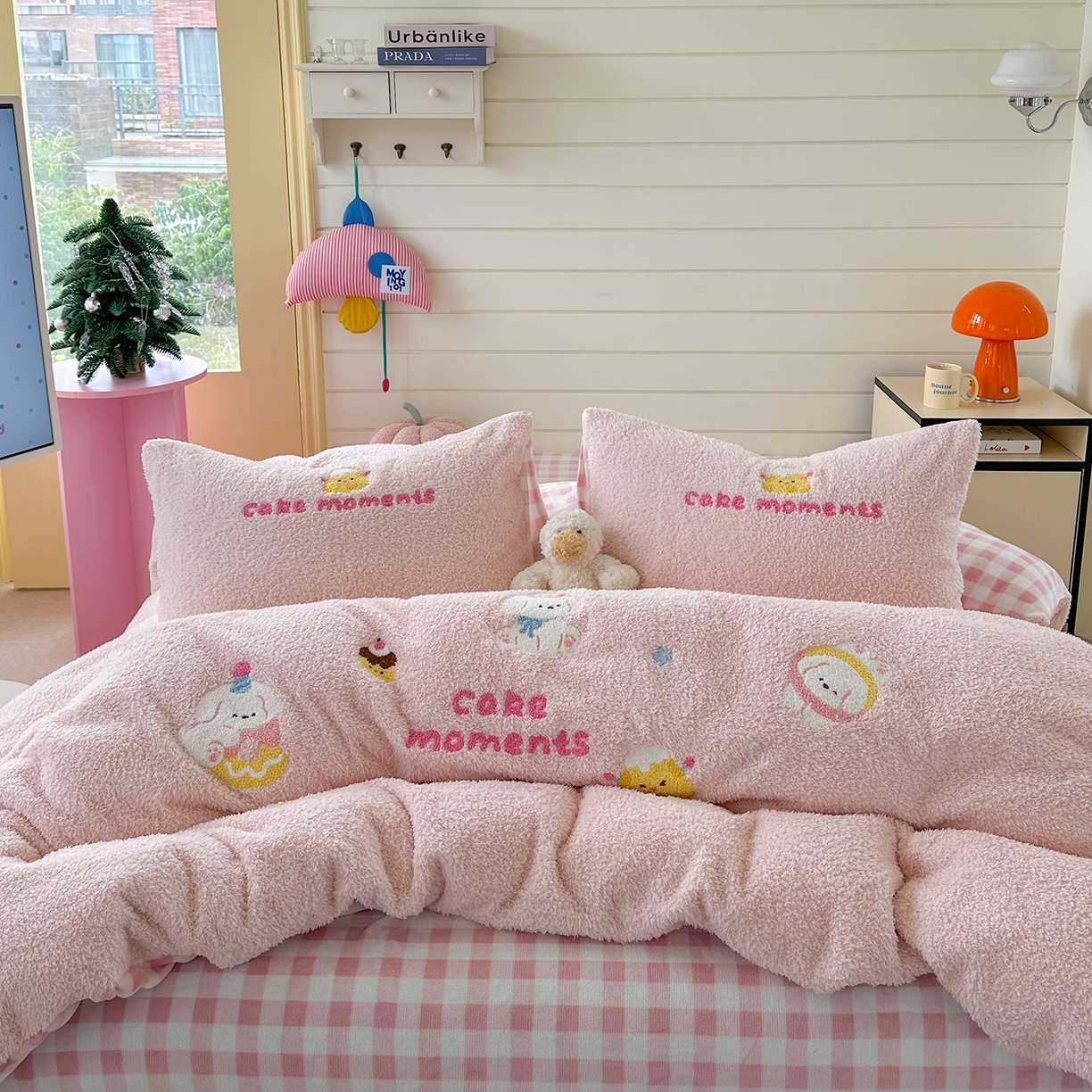 91家纺网 家纺一手货源 找家纺 （总）柚子YOUTH 2025新款双面泰迪绒毛巾绣四件套