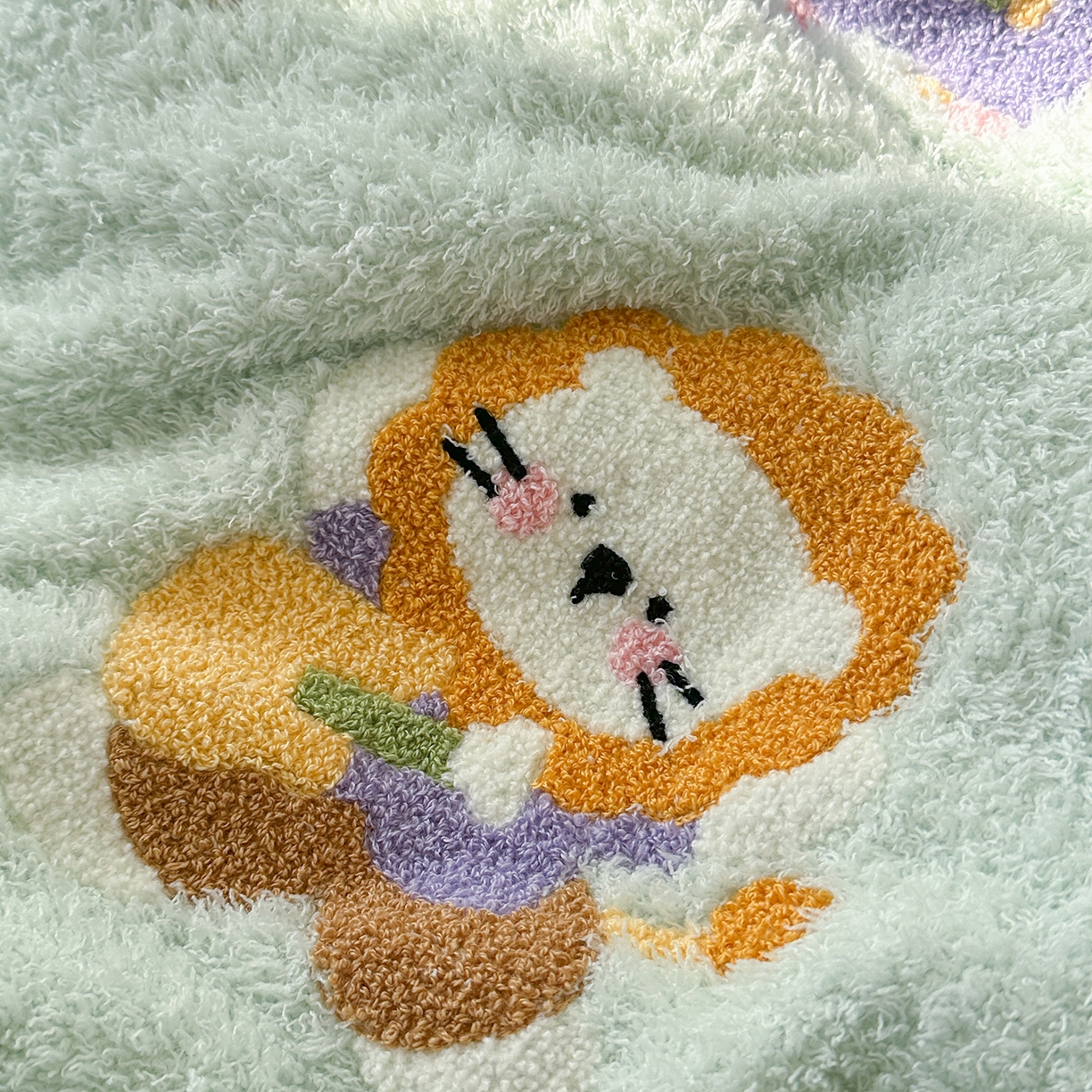 91家纺网 家纺一手货源 找家纺 柚子YOUTH 2025新款双面泰迪绒毛巾绣四件套 森林聚会