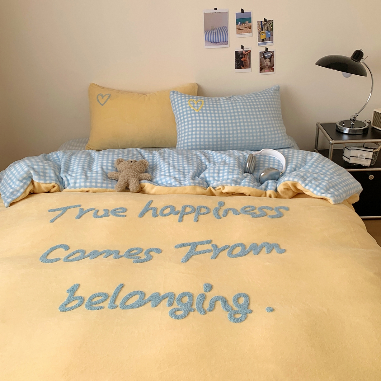 91家纺网 家纺一手货源 找家纺 （总）桃喜 2025新款韩系纯色200g牛奶绒柔软毛巾绣刺绣四件套