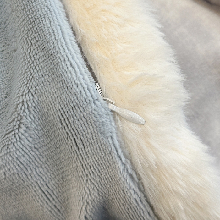 91家纺网 家纺一手货源 找家纺 如一 2025新款立体雕花牛奶绒兔毛包边四件套 花枝-蓝