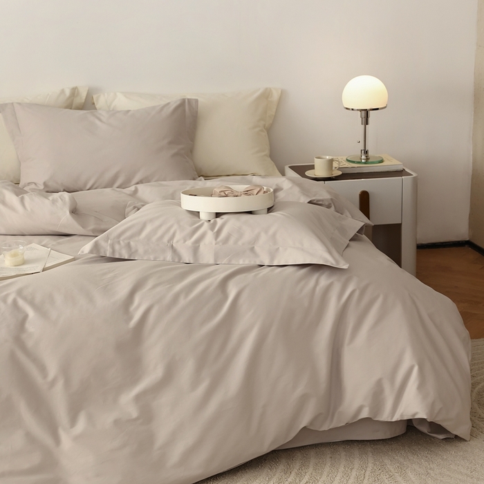 91家纺网 家纺一手货源 找家纺 （总）花时间 2023新款100S全棉磨毛四件套-初暖