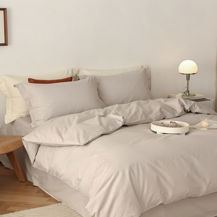 91家纺网 家纺一手货源 找家纺 （总）花时间 2023新款100S全棉磨毛四件套-初暖