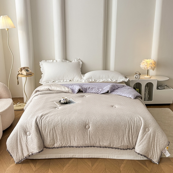 91家纺网 家纺一手货源 找家纺 （总）花满路 2025新款亲肤柔软卡通系列豆豆被子被芯