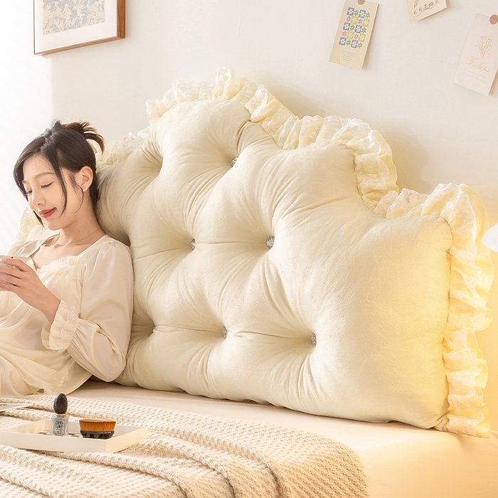 91家纺网 家纺一手货源 找家纺 （总）碧尔家居 2025新款床头软靠垫加厚防撞靠背卧室靠枕固定绑带榻榻米软包可拆洗-朦胧