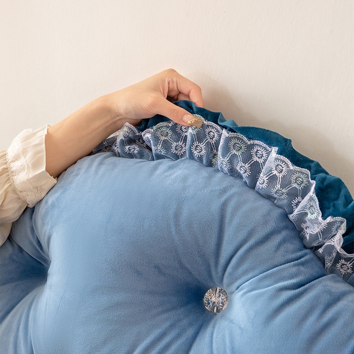 91家纺网 家纺一手货源 找家纺 碧尔家居 2025新款床头软靠垫加厚防撞靠背卧室靠枕固定绑带榻榻米软包可拆洗-朦胧 朦胧-天蓝