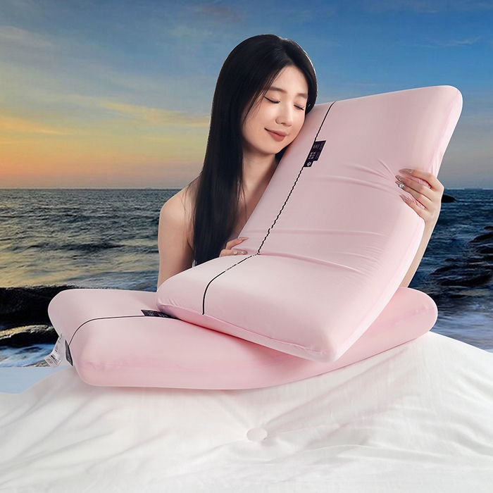 91家纺网 家纺一手货源 找家纺 天之悦家纺 【软弹四色】新品云朵记忆棉枕头枕芯慢回弹深睡助眠护颈枕家用学生宿舍枕 粉色