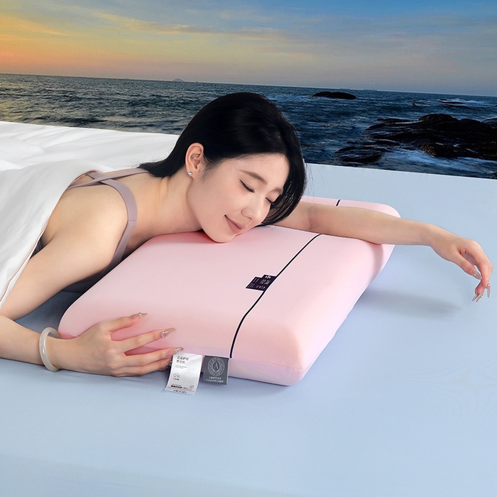 91家纺网 家纺一手货源 找家纺 天之悦家纺 【软弹四色】新品云朵记忆棉枕头枕芯慢回弹深睡助眠护颈枕家用学生宿舍枕 粉色