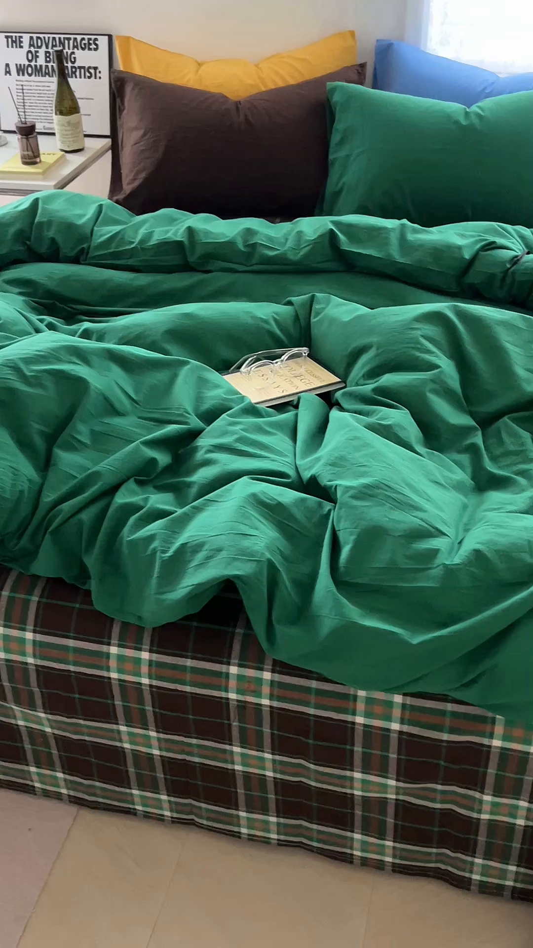 91家纺网 家纺一手货源 找家纺 （总）对白 2025新款全棉纯棉色织水洗棉四件套-绿野仙踪