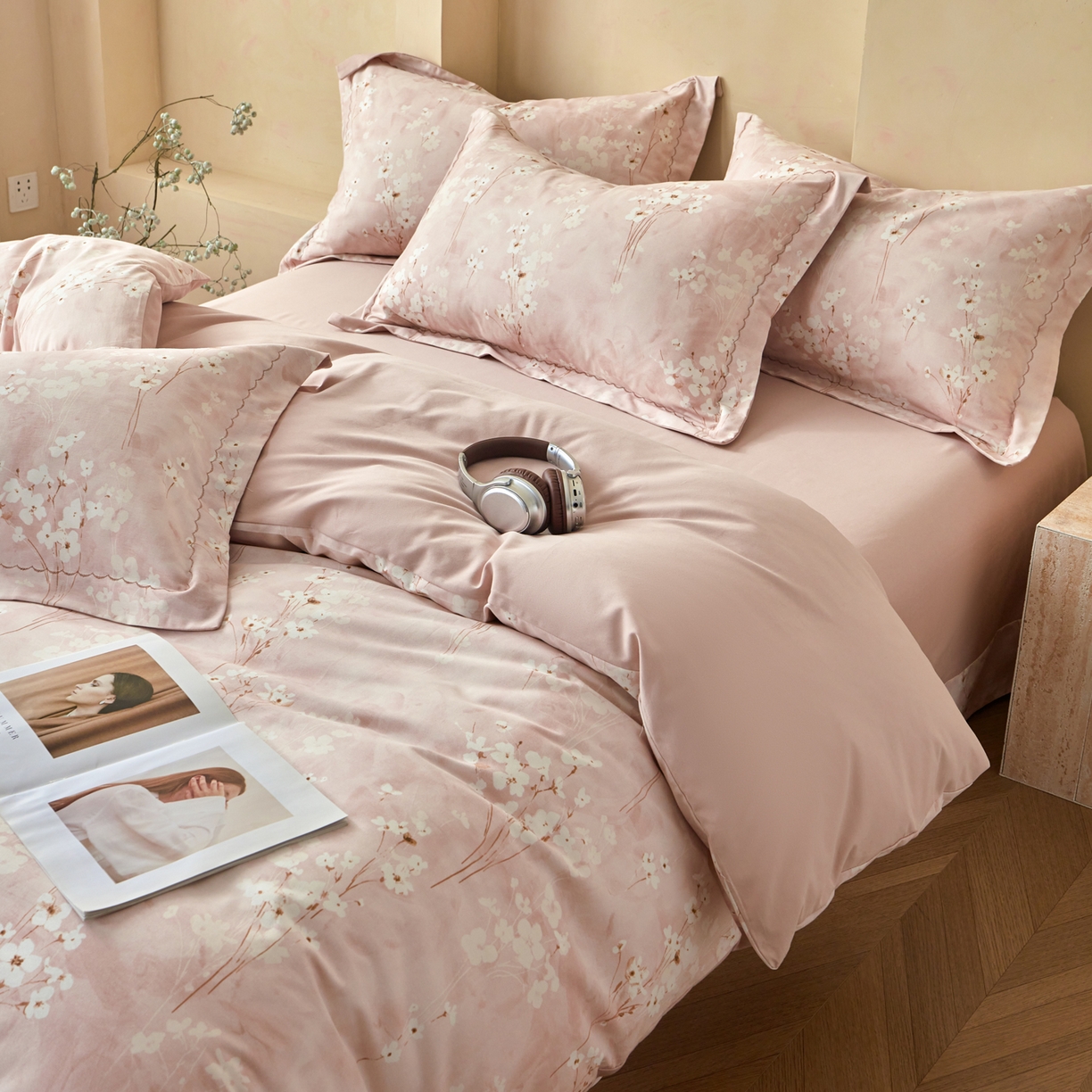 （总）洺兰家居 2025年新款秋冬加厚全棉磨毛四件套纯棉生态磨毛印花套件