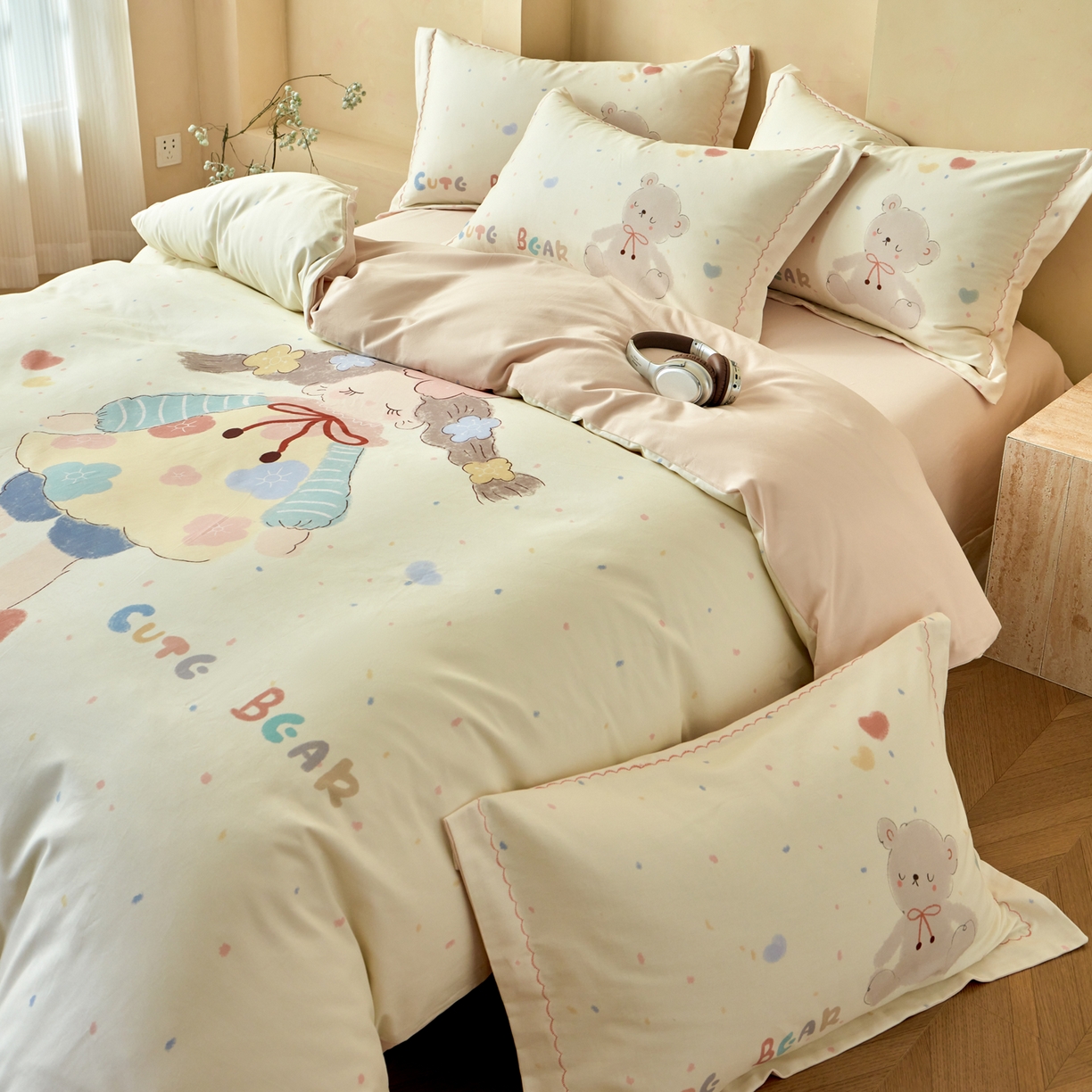 91家纺网 家纺一手货源 找家纺 （总）洺兰家居 2025年新款秋冬加厚全棉磨毛四件套纯棉生态磨毛印花套件