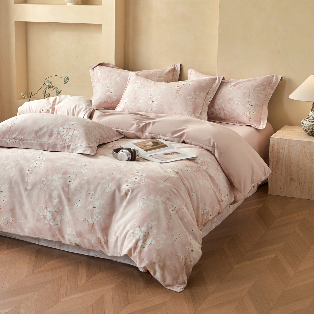 91家纺网 家纺一手货源 找家纺 （总）洺兰家居 2025年新款秋冬加厚全棉磨毛四件套纯棉生态磨毛印花套件