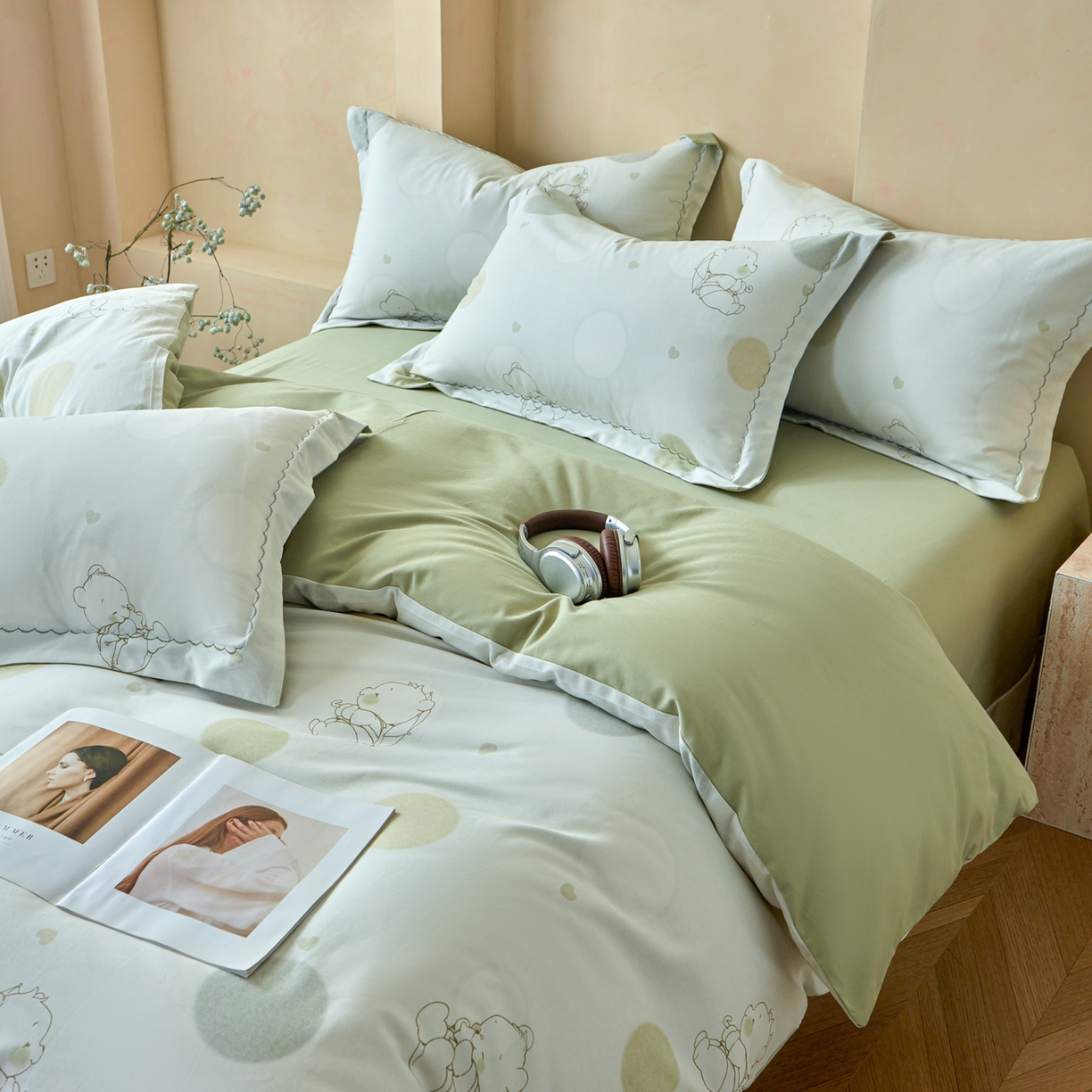 91家纺网 家纺一手货源 找家纺 （总）洺兰家居 2025年新款秋冬加厚全棉磨毛四件套纯棉生态磨毛印花套件