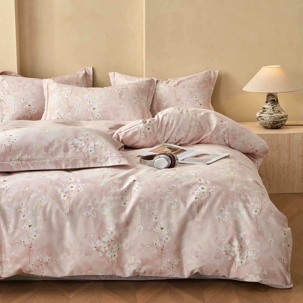 91家纺网 家纺一手货源 找家纺 （总）洺兰家居 2025年新款秋冬加厚全棉磨毛四件套纯棉生态磨毛印花套件