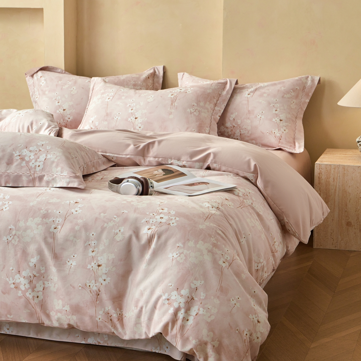 91家纺网 家纺一手货源 找家纺 （总）洺兰家居 2025年新款秋冬加厚全棉磨毛四件套纯棉生态磨毛印花套件