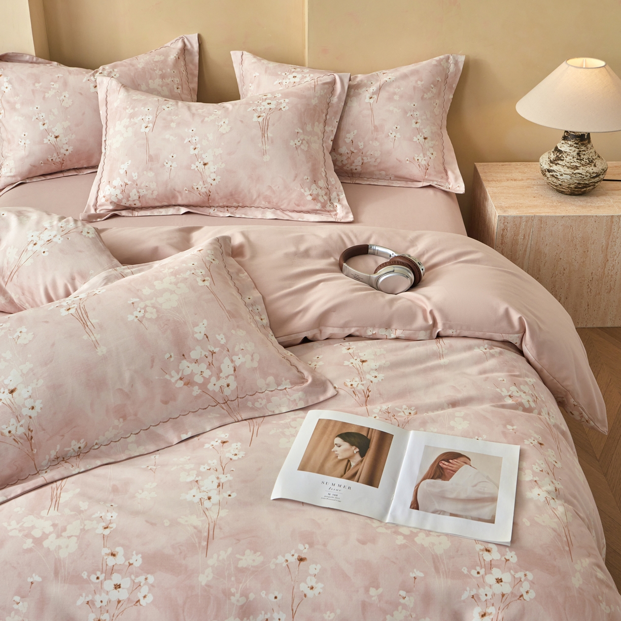 91家纺网 家纺一手货源 找家纺 （总）洺兰家居 2025年新款秋冬加厚全棉磨毛四件套纯棉生态磨毛印花套件