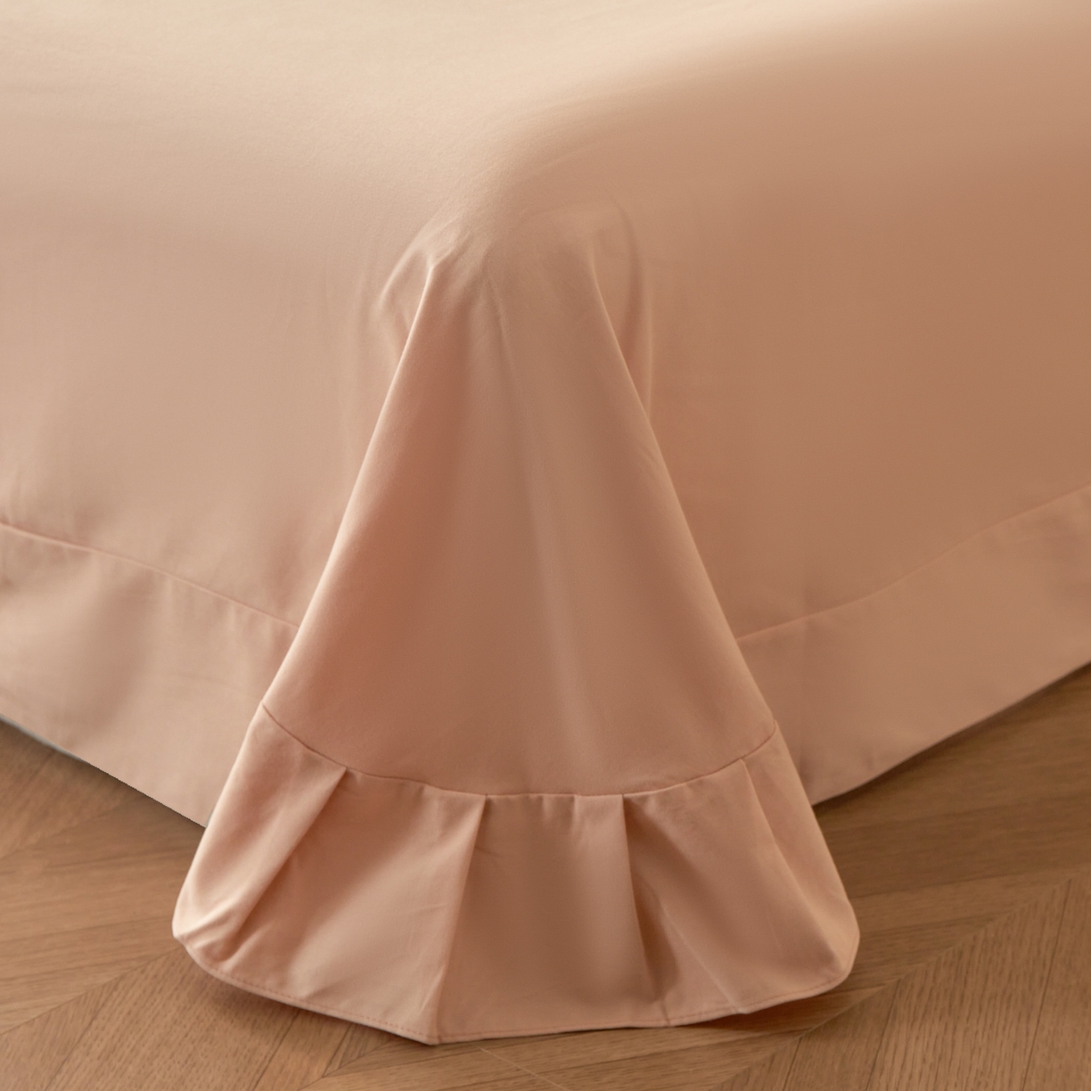 91家纺网 家纺一手货源 找家纺 洺兰家居 2025年新款秋冬加厚全棉磨毛四件套纯棉生态磨毛印花套件 涧菓-桔