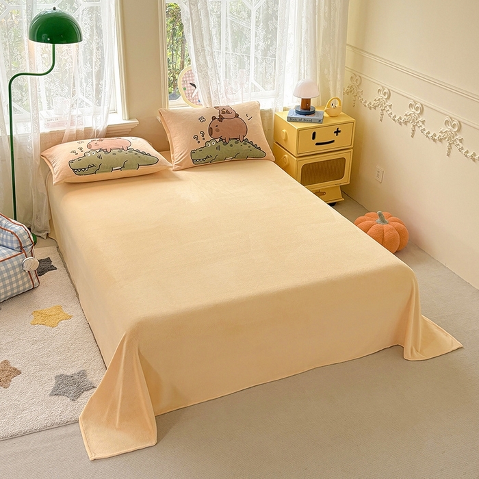 91家纺网 家纺一手货源 找家纺 （总）ds生活馆 2025新款大版高克重双面牛奶绒四件套