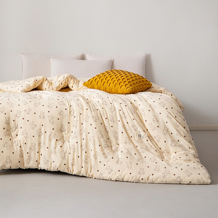 91家纺网 家纺一手货源 找家纺 （总）美丽折家纺 2025新款印花熊棉花被被芯被子冬被