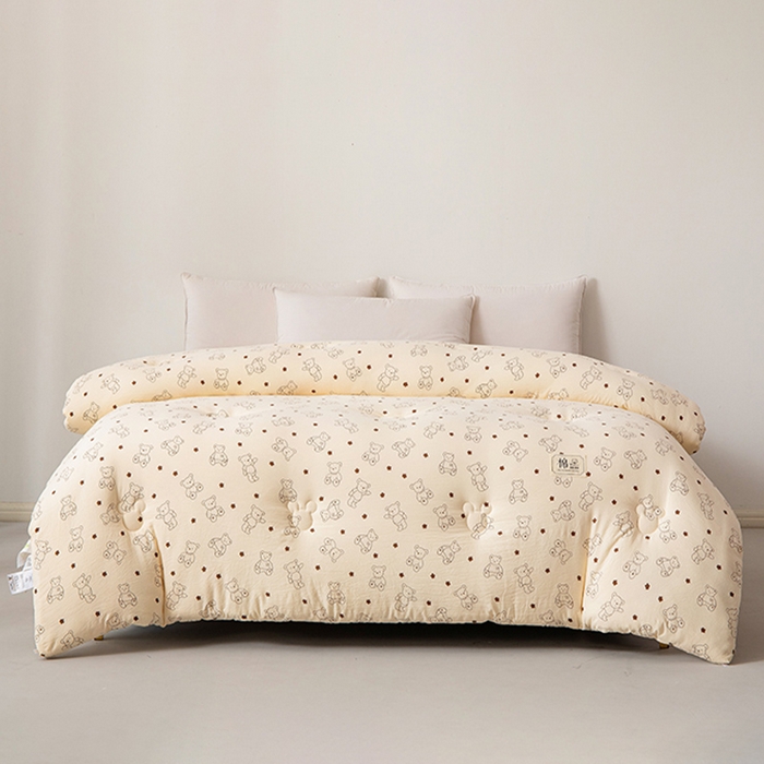 91家纺网 家纺一手货源 找家纺 （总）美丽折家纺 2025新款印花熊棉花被被芯被子冬被