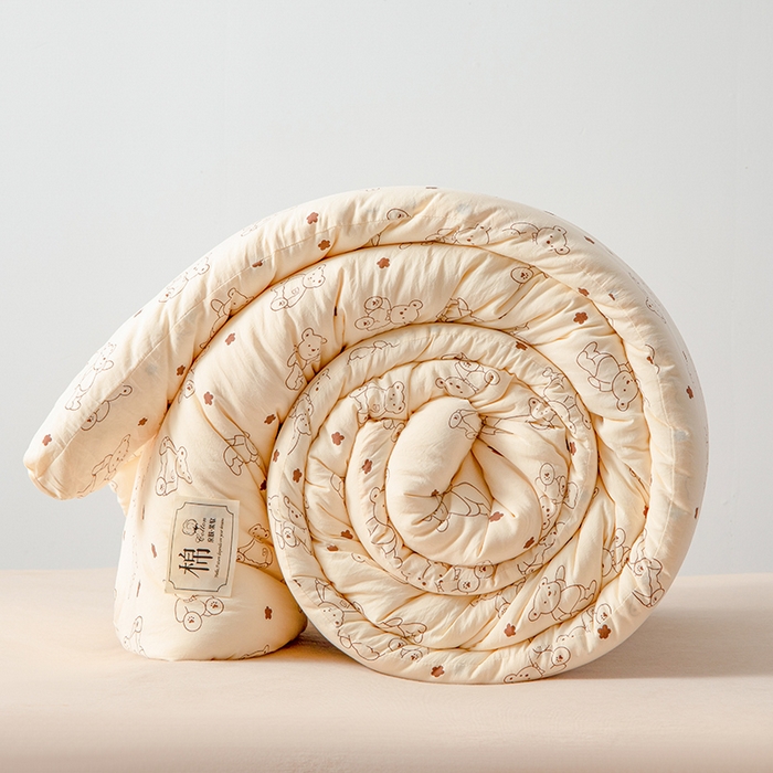 91家纺网 家纺一手货源 找家纺 （总）美丽折家纺 2025新款印花熊棉花被被芯被子冬被