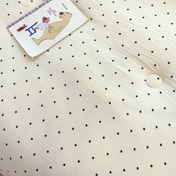 91家纺网 家纺一手货源 找家纺 好梦来家纺（原锦茂家纺） 2025新款水洗高克重双层纱豆豆被子加厚保暖被芯春秋被冬被 波点世界