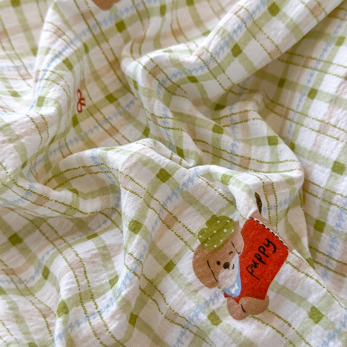 91家纺网 家纺一手货源 找家纺 好梦来家纺（原锦茂家纺） 2025新款水洗高克重双层纱豆豆被子加厚保暖被芯春秋被冬被 腊肠狗