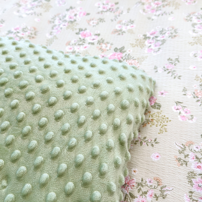 91家纺网 家纺一手货源 找家纺 好梦来家纺（原锦茂家纺） 2025新款水洗高克重双层纱豆豆被子加厚保暖被芯春秋被冬被 蔷薇之恋-绿