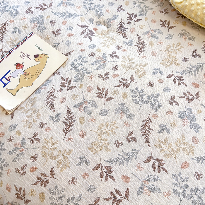 91家纺网 家纺一手货源 找家纺 好梦来家纺（原锦茂家纺） 2025新款水洗高克重双层纱豆豆被子加厚保暖被芯春秋被冬被 叶叶相恋